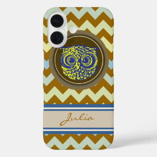 Funda iPhone 16 Lechuza personalizada con Chevron