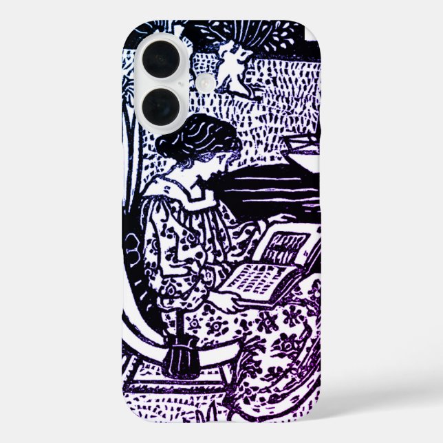Funda iPhone 16 Lectura de Mujer Art Nouveau (Reverso )