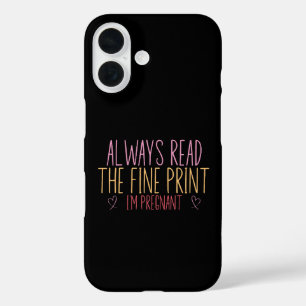 Funda iPhone 16 Leer siempre la buena impresión que estoy embaraza