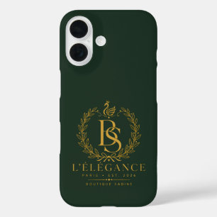 Funda iPhone 16 L'Élégance Gold Heritage Laurel Monograma Bosque G