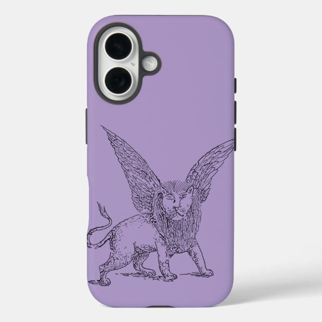 Funda iPhone 16 León alado símbolo de San Marcos (Reverso )