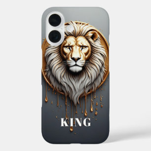 Funda iPhone 16 León Dorado Diseño Personalizado 🦁