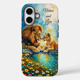 Funda iPhone 16 León Lanza gatos salvajes naturaleza amor vida sal