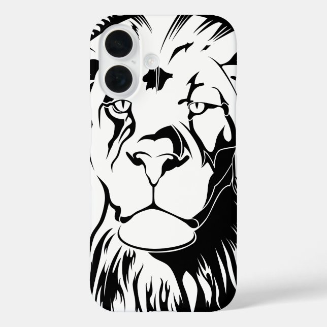 Funda iPhone 16 León Tribal 002 (Reverso )
