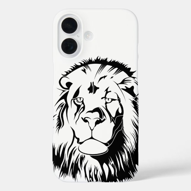 Funda iPhone 16 León Tribal 002 (Reverso )