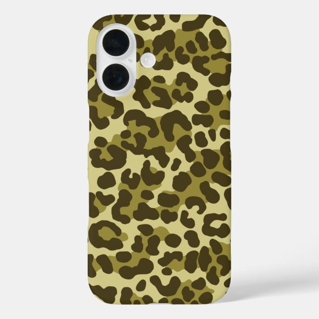 Funda iPhone 16 Leopard Camo Green (Reverso )