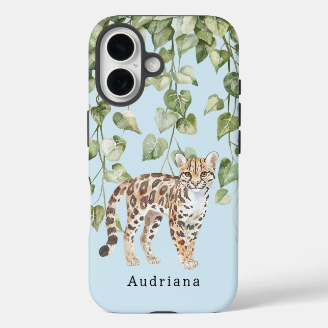 Funda iPhone 16 Leopard Jungle Animal (Reverso )