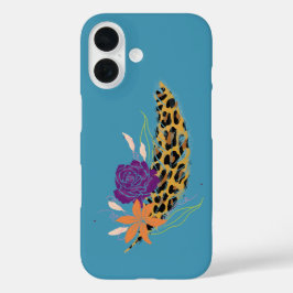 Funda iPhone 16 Leopardo Print, Feathers & Florals