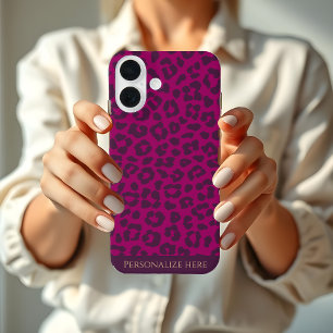 Funda iPhone 16 Leopardo Print-Magenta-