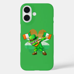 Funda iPhone 16 Leprechaun haciendo Dabbing para niños y jóvenes