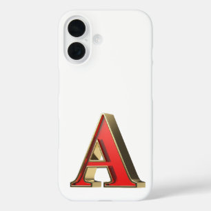 Funda iPhone 16 Letra roja de vidrio A
