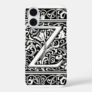 Funda iPhone 16 Letra Z Monograma medieval Art Nouveau