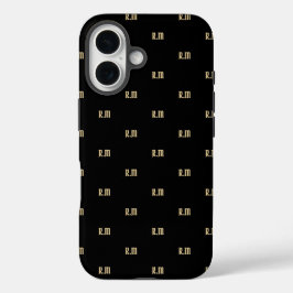 Funda iPhone 16 Letras de monograma elegante