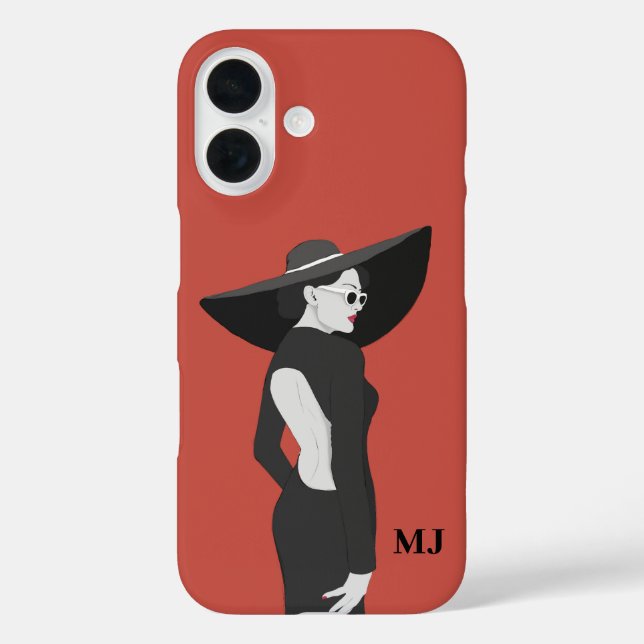 Funda iPhone 16 Letras iniciales personalizadas Funda-Mate iPhone (Reverso )