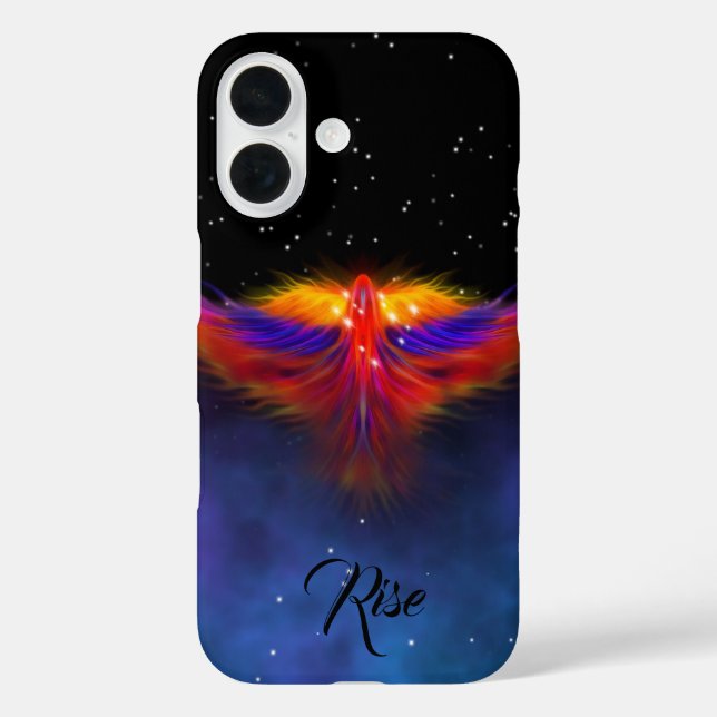 Funda iPhone 16 Levántate como un Fénix en el espacio (Reverso )