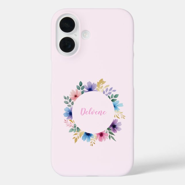Funda iPhone 16 Leyenda Floral Delicada (Reverso )