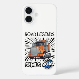 Funda iPhone 16 Leyendas de carretera: ¡El rugido de Semi!