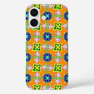 Funda iPhone 16 Lilia retro y daisies en amarillo