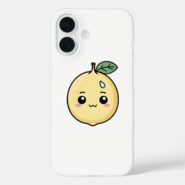 Funda iPhone 16 Limón ansioso con una gota de sudor