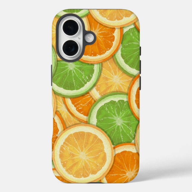 Funda iPhone 16 Limones, limas y naranjas  (Reverso )