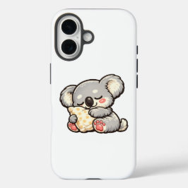 Funda iPhone 16 Lindo koala durmiendo con almohada