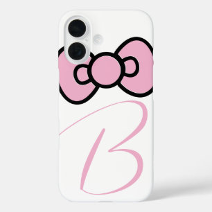 Funda iPhone 16 Lindo lazo rosa caprichoso