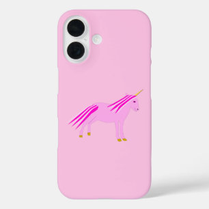 Funda iPhone 16 Lindo Unicornio Rosa Bebé Niña