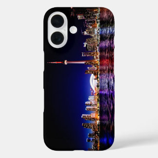 Funda iPhone 16 Línea aérea de Toronto después del atardecer