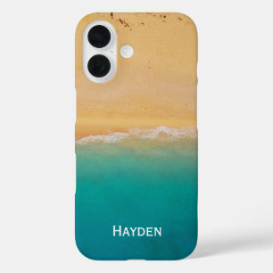 Funda iPhone 16 Línea de costa de arriba Guay personalizada