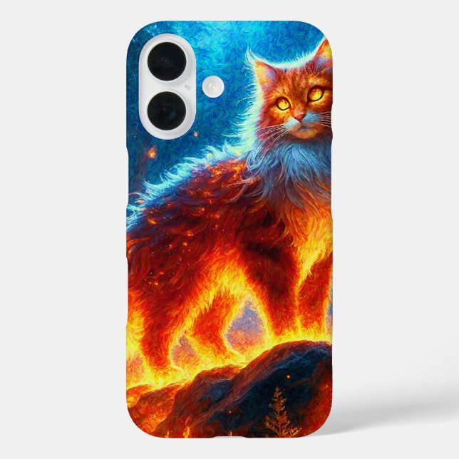 Funda iPhone 16 Línea de fuego encantada (Reverso )