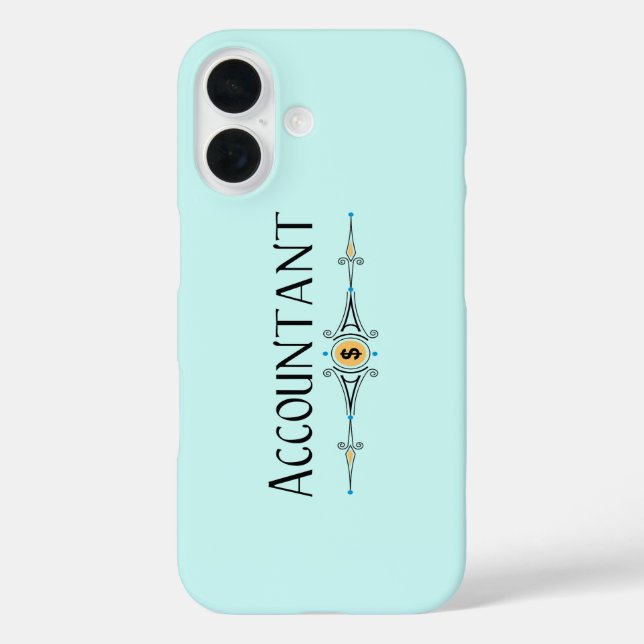 Funda iPhone 16 Línea decorativa Contable (Reverso )