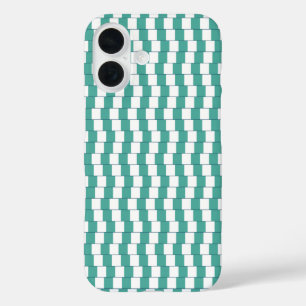 Funda iPhone 16 Líneas confusas turquesa