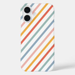 Funda iPhone 16 Líneas Retro Boho Multicolor