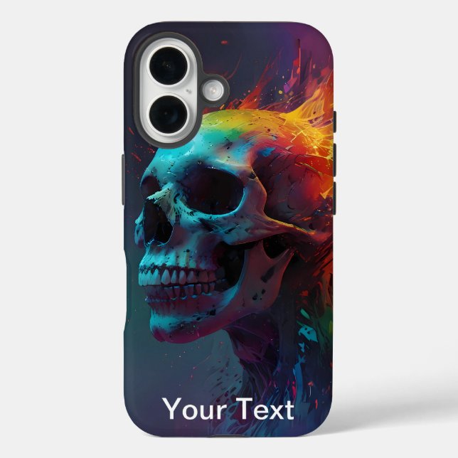 Funda iPhone 16 Llama Infernal de Otterbox Inferno Zombie Skull (Reverso )