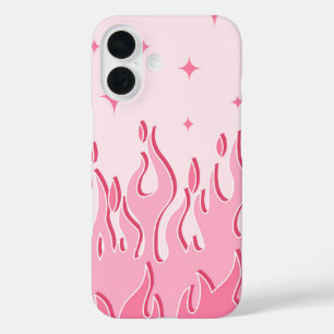 Funda iPhone 16 Llamas Rubor de ensueño - Estética de incendios co