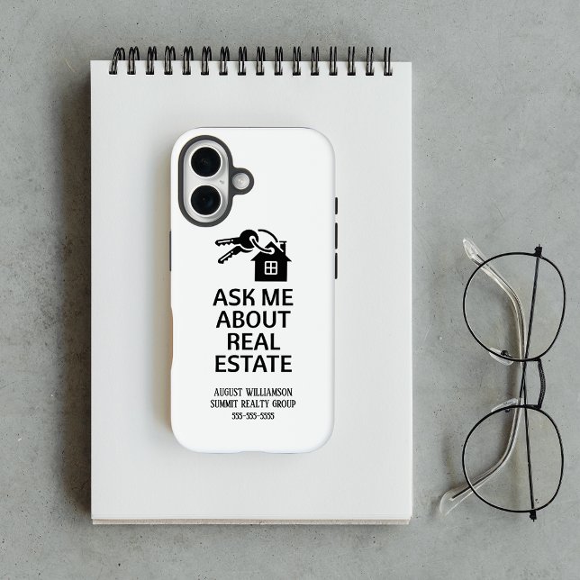 Funda iPhone 16 Llaves de casa de bienes raíces modernos (Subido por el creador)