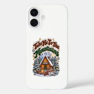 Funda iPhone 16 Llévame a las Montañas Cabaña Acogedora de Inviern