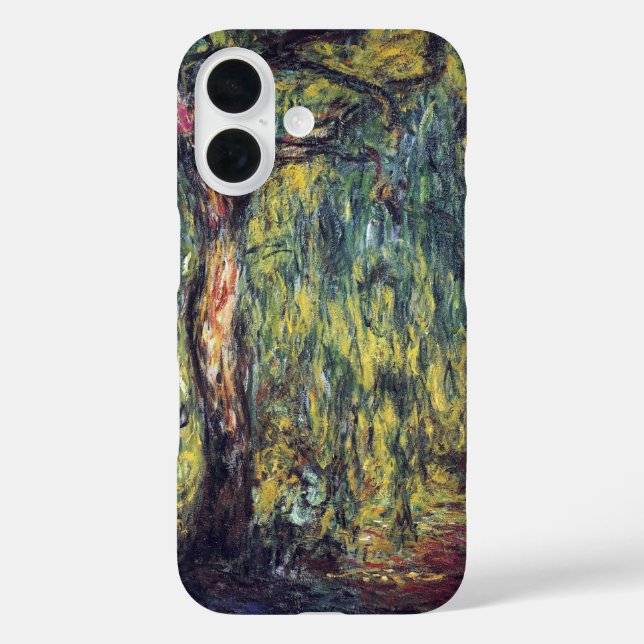 Funda iPhone 16 Llovidos por Claude Monet, Bella Artes de la época (Reverso )