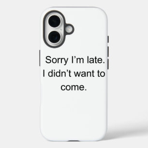 Funda iPhone 16 Lo siento, Llegué Tarde — No Quería Venir" Diver