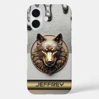 Lobo Dorado Con Nombre Personalizado 🐺