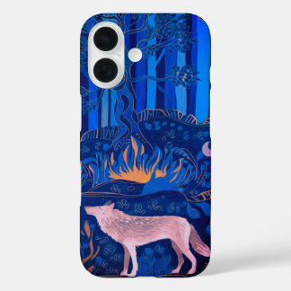 Funda iPhone 16 Lobo en un bosque místico