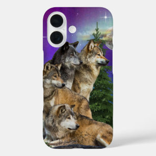 Funda iPhone 16 Lobo y Luna