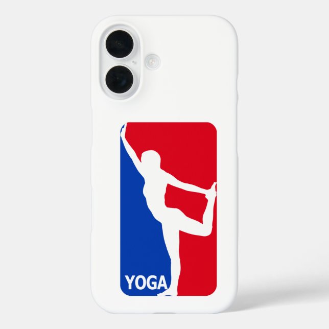 Funda iPhone 16 Logo de la Liga de Yoga Personalizado (Reverso )
