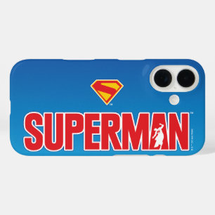 Funda iPhone 16 Logo en negrita de Superman clásico