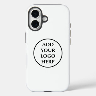 Funda iPhone 16 Logotipo corporativo de la empresa profesional aqu