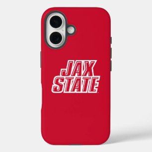 Funda iPhone 16 Logotipo de Jacksonville State University JAX STAT
