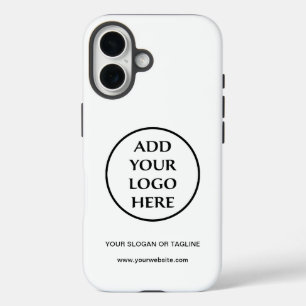Funda iPhone 16 Logotipo de la placa profesional corporativa de la
