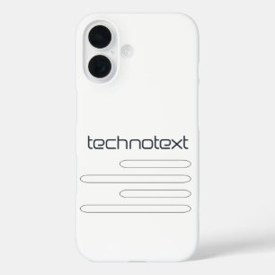 Funda iPhone 16 Logotipo de Technotext Techno Text