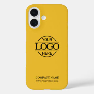 Funda iPhone 16 Logotipo empresarial de empresa promocional amaril