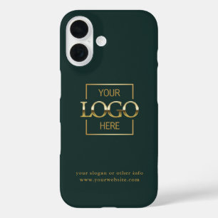 Funda iPhone 16 Logotipo minimalista moderno personalizado de bran